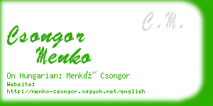 csongor menko business card